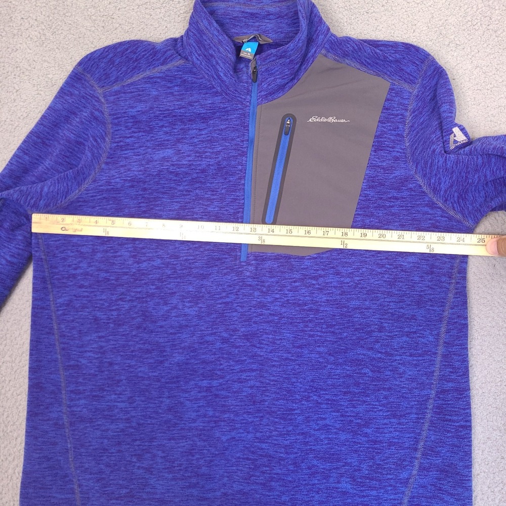 Eddie Bauer Sweater Jacket Mens XL Blue First Ascent Fleece‎ 1/4 Zip Pullover - Picture 7 of 13